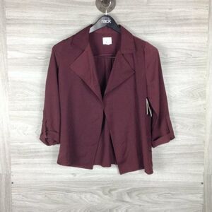 14th & Union Wine Notch Lapel Trapeze Jacket size XS